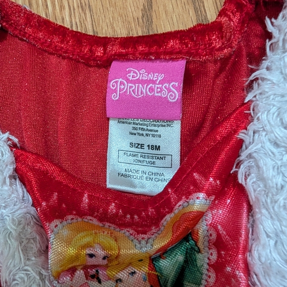 Disney Princess Red Holiday nightgown 18 Months - Picture 2 of 11